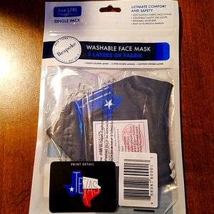 🆕️ Bespoke Washable face mask "Texas" L/XL